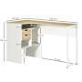 Homcom L-shaped Corner Computer Desk Study Table Pc Work W/ Storage Shelf Drawer Smooth Slide Office Home Workstation Space Saving - Light Brown