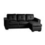 Diego Chaise Sofa Full Bonded Leather Black