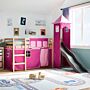 Vidaxl Kids' Loft Bed With Tower Pink 90x200 Cm Solid Wood Pine