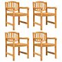 Vidaxl Garden Chairs 4 Pcs 58x59x88 Cm Solid Wood Teak