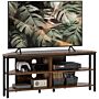 Homcom Industrial-style Corner Tv Unit - Black/brown