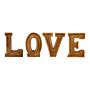 Hand Carved Wooden Embossed Letters Love