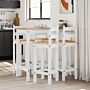 Vidaxl 5 Piece Bar Set White Solid Wood Pine