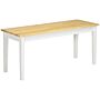 Homcom 102 Cm Wood Dining Bench For 2 People, Wooden Bench For Kitchen, Natural Wood Effect