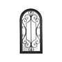 Wall Hanging Mirror Black 50 X 98 Cm Window Shape Metal Frame