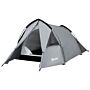 Outsunny Camping Dome Tent Double Layer Backpacking Tent Large For 1-2 Person With Weatherproof Vestibule Windows Lightweight