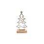 Silver Christmas Tree On Wooden Base Small