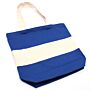 Two Tone Cotton Bag - 38x42x12cm - Blue & Natural - 10oz