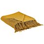 Blanket Mustard Cotton 125 X 150 Cm Bed Throw