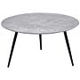 Coffee Table Concrete Effect Black Base