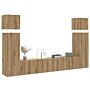 Vidaxl 8 Piece Tv Cabinet Set Wall-mounted Artisan Oak Engineered Wood