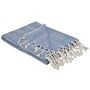 Blanket Blue Cotton 130 X 160 Cm Bed Throw Boho Coastal