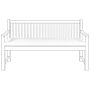 Outdoor Seat Pad White Polyester Water Resistant Bench Cushion 152 X 54 Cm Garden