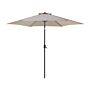 Garden Sun Parasol Taupe Beige Fabric 230 Cm Weather Resistant