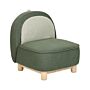 Animal Chair Dark Green Polyester Upholstery Armless Nursery Furniture Seat For Children Modern Design Triceratops Shape