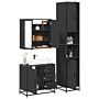 Vidaxl 4 Piece Bathroom Furniture Set Black Engineered Wood