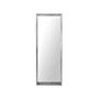 Wall Mirror Light Grey Synthetic Frame 50 X 140 Cm Wood Look Rectangular Wall Hanging