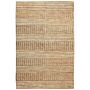 Area Rug Beige Jute 200 X 300 Cm Striped Pattern Hand Woven