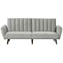 Sofa Bed Light Grey Sleeper Convertible Velvet Upholstery Elegant