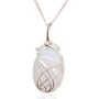 Swirl Wrapped Gemstone Necklace - Opalite