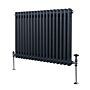 Traditional 2 Column Radiator - 600 X 832mm - Anthracite Grey