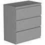 Vida Designs Denver 3 Drawer Chest, Grey