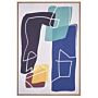 Canvas Art Print Multicolour 93 X 63 Cm Glam Abstract Shapes Geometric Mdf Frame