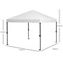 Outsunny 3 X 3(m) Pop Up Gazebo, Easy Up Marquee Party Tent With 1-button Push, Adjustable Straight Legs, Stakes, Ropes