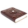 Leather Moonstone With Belts Notebook (6x4")