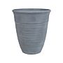 Plant Pot Planter Solid Grey Stone Mixture Polyresin Square Ø 50 Cm All-weather