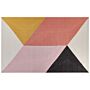 Area Rug Multicolour Cotton 140 X 200 Cm Rectangular Hand Woven