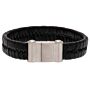 Fulham Fc Single Plait Leather Bracelet