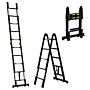 Durhand 3.2m/10.5ft Telescopic Ladder, Extendable Aluminium Ladder With Anti-slip Pedals, Multi-purpose Portable Foldable 10 Step Ladder, 150kg Capacity, En131, Black