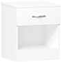 Riano 1 Drawer Bedside Chest, White