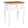 Baroque Nightstand Pure White Iced Coffee Lacquer