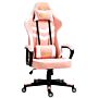 Vinsetto Racing Gaming Chair With Lumbar Support, Headrest, Swivel Wheel, Pvc Leather Gamer Desk Chair For Home Office, Pink