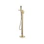 Bath Mixer Tap Gold Chrome Freestanding 118 Cm Modern Bathroom Accessories