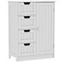 Bath Vida Priano 4 Drawer 1 Door Freestanding Unit, White