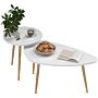 Homcom Set Of Two Scandinavian-style Coffee Tables - White