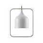 Ceiling Lamp White Metal 121 Cm Pendant Copper Frame