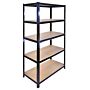 Monster Racking T-rax Warehouse & Garage Metal Shelving, Black, 90cm W, 45cm D, Set Of 10