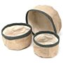 Set Of 3 Natural Jute Baskets - Charcoal