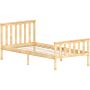 Milan Single Wooden Bed, High Foot, Pine