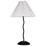 Table Lamp Grey Ceramic Base Fabric Linen Shade Bedside Table Night Light