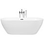 Freestanding Bath Glossy White Sanitary Acrylic Single 180 X 80 Cm Oval