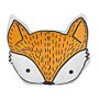 Kids Cushion Orange Cotton 50 X 40 Cm Fox Shape Decorative Children Room Animal Print