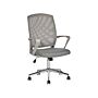 Office Chair Grey Polyester Mesh Swivel Desk Computer Adjustable Height