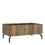 Kendall Coffee Table With 2 Drawers Oak And Black