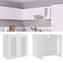 Vidaxl Hanging Glass Cabinet White 60x31x60 Cm Engineered Wood