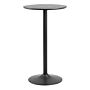 Ibiza Tall Round Bar Table With Black Ash Top And Matt Black Base